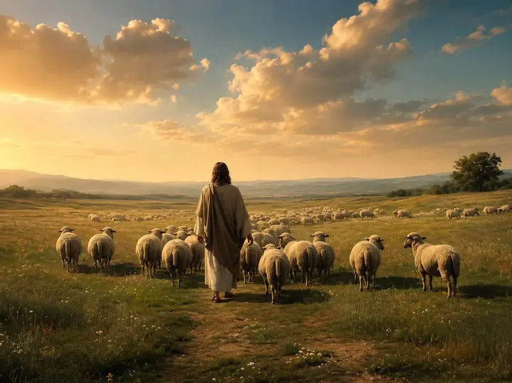 The shepherd and his flock